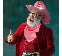 Chapeau de Cow-girl, Chapeau de Cowboy Clignotant Facile à Porter, Design Fantaisie 2 Pièces pour Halloween