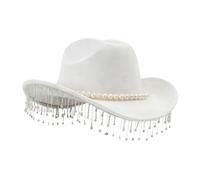 Chapeau De Cowboy À Paillettes Scintillantes,Accessoires De Fête À La Mode Et Tendances | Chapeau Western Pour Tenue De Cowboy Féminine,Pour Adulte Femmes Filles Fête Festival Concert Mariage