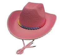 Chapeau de cowboy adulte avec dégradé de couleurs pour femme, modèle occidental, spectacle pour filles, bal de fin d'année