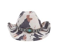 Chapeau de cowboy adulte avec motif imprimé vache pour femme, modèle occidental, photographie, camouflage, chapeaux en feutre pour hommes avec corde, a, Taille unique