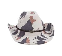 Chapeau de cowboy adulte avec motif imprimé vache pour femme, modèle occidental, photographie, camouflage, chapeaux en feutre pour hommes avec corde, N, Taille unique