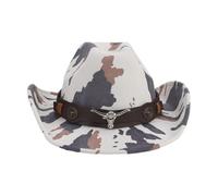 Chapeau de cowboy adulte avec motif imprimé vache pour femme, modèle occidental, photographie, camouflage