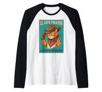 Chapeau de Cowboy Amusant avec Chat Meowdy Western Country Rodéo Manche Raglan