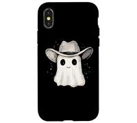 Chapeau de cowboy amusant avec fantôme mignon pour Halloween Coque pour iPhone X/XS