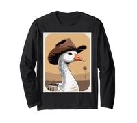 Chapeau de Cowboy Amusant Portant Un Chapeau dans Un Champ Occidental pour Femmes et Hommes Manche Longue