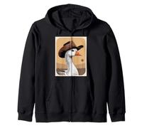 Chapeau de Cowboy Amusant Portant Un Chapeau dans Un Champ Occidental pour Femmes et Hommes Sweat à Capuche