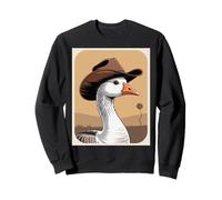 Chapeau de Cowboy Amusant Portant Un Chapeau dans Un Champ Occidental pour Femmes et Hommes Sweatshirt