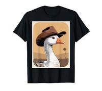 Chapeau de Cowboy Amusant Portant Un Chapeau dans Un Champ Occidental pour Femmes et Hommes T-Shirt