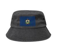 Chapeau de cowboy avec drapeau de l'État du Vermont - Noir - Rétro et tendance - Convient à tous les types d'activités de plein air, Noir , Taille unique