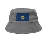 Chapeau de cowboy avec drapeau de l'État du Vermont - Noir - Rétro et tendance - Convient à tous les types d'activités de plein air, gris, Taille unique