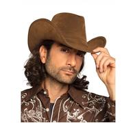 Chapeau de cowboy - BOLAND - Cow-boy - Marron - Adulte - Simili cuir