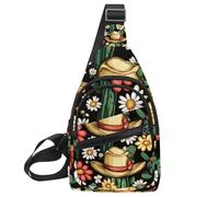 Chapeau de cowboy Cactuses Western Sling Side Sac à dos à bandoulière, Multicolore 05, 11.8x7x1.5in/30x18x4cm