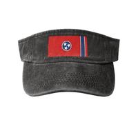Chapeau de cowboy creux en coton imprimé drapeau de l'État du Tennessee, tendance et polyvalent pour toutes les saisons., noir, Taille unique