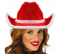 Chapeau de cowboy de Noël, chapeau de cowboy du Père Noël, bonnet de Père Noël | Bonnet de cowboy unisexe pour les fêtes costumées de Noël