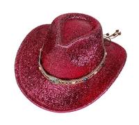 Chapeau de cowboy de vacances à paillettes pour rappeur Panama brillant pour club, carnaval, festival de musique, fête disco cool pour femme