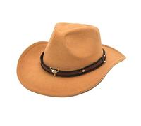 Chapeau de cowboy décoratif pour homme et femme - Style occidental - Chapeau de jazz - Chapeau de chasseur - Chapeau traditionnel pour la fête de la bière - Costume de carnaval - Costume de cowgirl