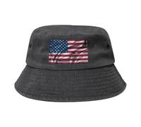 Chapeau de cowboy drapeau américain rétro et tendance pour toutes sortes d'activités de plein air, Noir , Taille unique