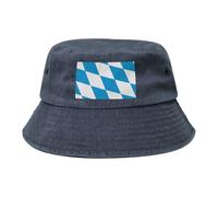 Chapeau de cowboy drapeau bavarois noir rétro et tendance adapté à tous les types d'activités de plein air, bleu marine, Taille unique
