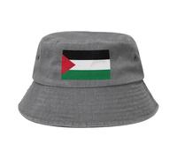 Chapeau de cowboy drapeau de l'État de Palestine noir rétro et tendance adapté à toutes sortes d'activités de plein air, gris, Taille unique