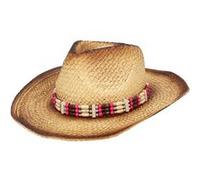 chapeau de cowboy dreamville perles bois adulte - boland 44567 Gris G