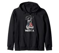 Chapeau de Cowboy en alpaga Lunettes de Soleil Drapeau Américain Bandana Gator Sweat à Capuche