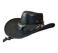 Chapeau De Cowboy en Cuir avec Tête De Vache Décorée, Style Western, Vintage, pour, Style Jazz, Panama