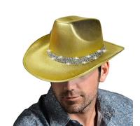 Chapeau de cowboy en feutre - Costume de cosplay en feutre - Chapeau de cowboy élégant sur le thème de l'Occident pour Halloween, jeu de rôle pour hommes, femmes et adultes