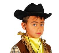 Chapeau de cowboy - Enfant - Noir - Modèle Cow-boy - Utilisation Extérieur - Mixte