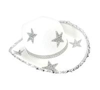 Chapeau de cowboy étoile, chapeau de cow-girl à paillettes, Chapeau de cow-girl étoile strass, Chapeau de cowboy doux, chapeau de cowboy léger pour la célébration, la danse