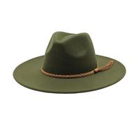 Chapeau de Cowboy Femme Homme Chapeaux Fedora à Large Bord Chapeau De Soleil pour Femme Hats d'été pour Femme et Homme Rétro Unisexe Chapeaux Roulé Accessoires De Costume de (Army Green, One Size)