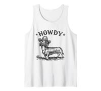 Chapeau de Cowboy Howdy - Teckel - Style Western Amusant Débardeur