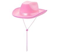 Chapeau de cowboy léger pour adultes et adolescents à bords larges Fedoras légers résistants au soleil chapeaux à bords roulés pour femme en feutre occidental mâle avec ficelle, D, Taille unique