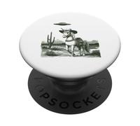 Chapeau de Cowboy Licorne drôle OVNI Desert Cactus Western PopSockets PopGrip Adhésif
