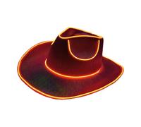 Chapeau de cowboy lumineux | Chapeau de cowboy LED unisexe | Chapeaux de cowgirl scintillants | Chapeau de rancher néon lumineux | Chapeau de cowboy | Chapeau de cowboy de fête | Chapeau de cowboy à