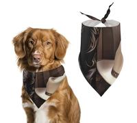 Chapeau de cowboy noir avec bottes occidentales pour chien, bandana triangulaire, écharpe lavable en polyester, bavoirs mignons pour animaux de compagnie pour chiens de moyenne et grande taille,