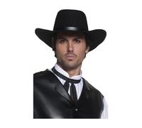 Chapeau De Cowboy Noir Gunslinger Stetson Pour Adultes Accessoire De Déguisement
