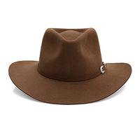 Chapeau de cowboy noir pour adultes et adolescents, chapeau de cowgirl clouté en feutre pour homme, fête occidentale, chapeau de costume de cowboy marron, taille S