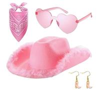 Chapeau de cowboy - Non tissé + Chapeaux en acrylique avec décoration pailletée | Accessoires de costume texan élégants pour femmes et adultes - Look de fête