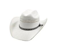 Chapeau de cowboy occidental chapeau de cowboy respirant tissé à la main en carton d'été unisexe chapeau de soleil chapeau de cowboy paille chapeau de cowboy, Couleur 18., M55-58cm