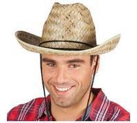 chapeau de cowboy paille - boland 95403 Beige G