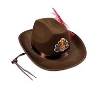 Chapeau de cowboy pour adulte, couvre-chef de cosplay pour Thanksgiving, cosplay, chapeau de vacances à large bord, pour réunions de famille, fêtes costumées, événements à thème, enfants et adultes