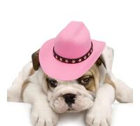 Chapeau de cowboy pour chien chat Halloween fête casquettes avec | Chapeau de cowboy western avec mentonnière réglable pour quatre pattes : chapeau élégant pour fête d'Halloween, carnaval