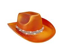 Chapeau de cowboy pour cosplay - Costume disco en feutre pailleté pour jeu de rôle classique pour Halloween, performance, jeu de rôle, scène