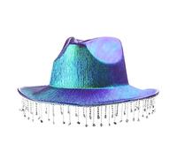 Chapeau de cowboy pour enterrement de vie de jeune fille avec strass blancs