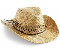 Chapeau de cowboy - Pour l'été - En paille, naturel, taille unique