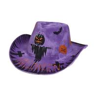 Chapeau de cowboy squelette tendance et distinctif pour Halloween, style graffiti, unisexe, tendance et punk, costume d'Halloween, chapeau de cowboy