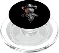 Chapeau de cowboy tortue shérif style western PopSockets PopGrip pour MagSafe