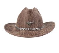 Chapeau de cowboy vintage pour festival de musique, fête, femme et homme, unisexe, Fedora à large bord, casquette de voyage, cosplay, fête, couvre-chef, cowboy pour hommes