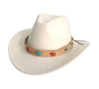 Chapeau de cowboy western authentique 2026 au design classique Fedora pour homme et femme élégant, beige, taille unique