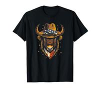 Chapeau de Cowboy Western Bison Drapeau USA Bandana T-Shirt